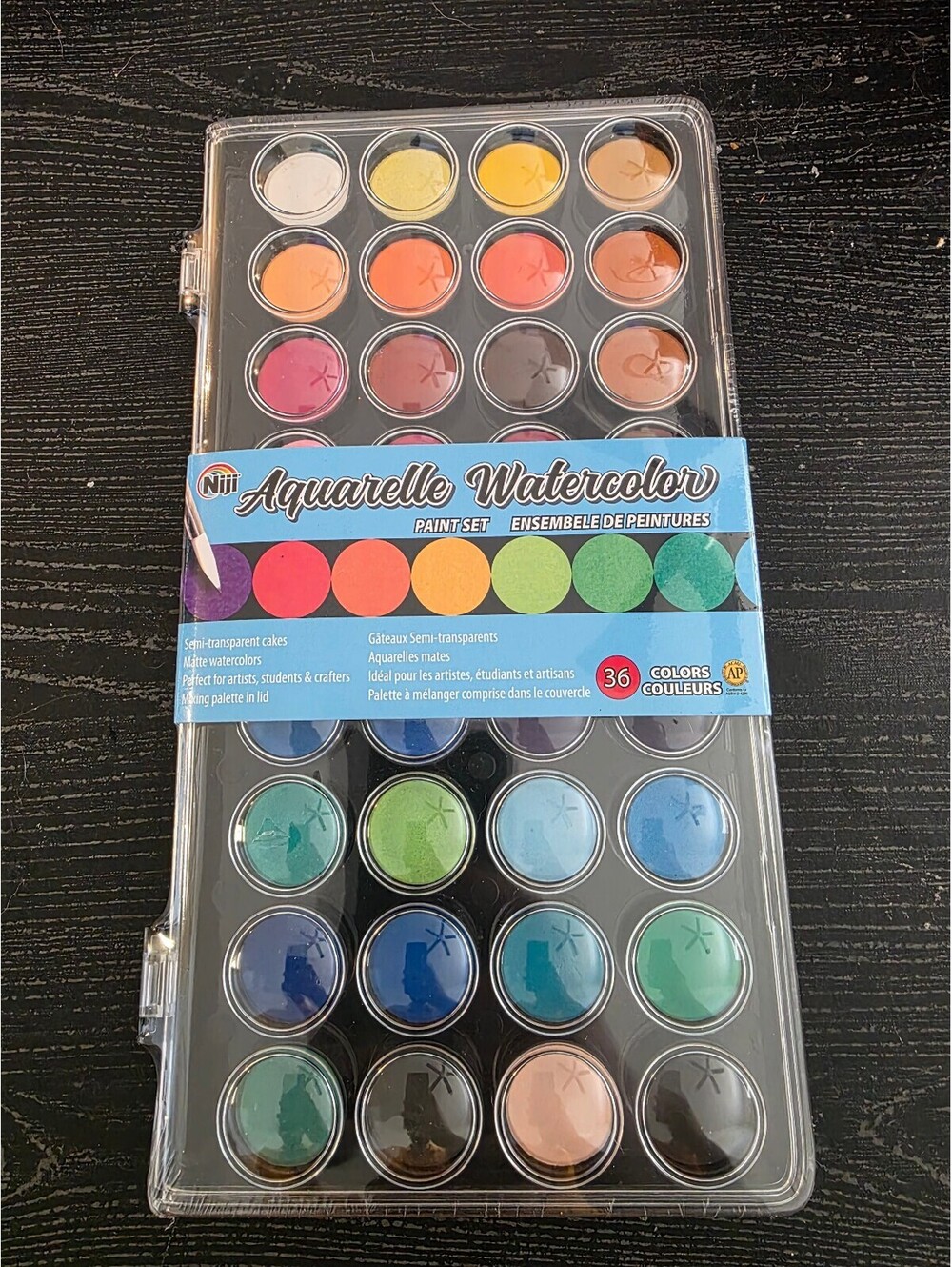 Niji Aquarelle Watercolor Paint Set with 36 Colors